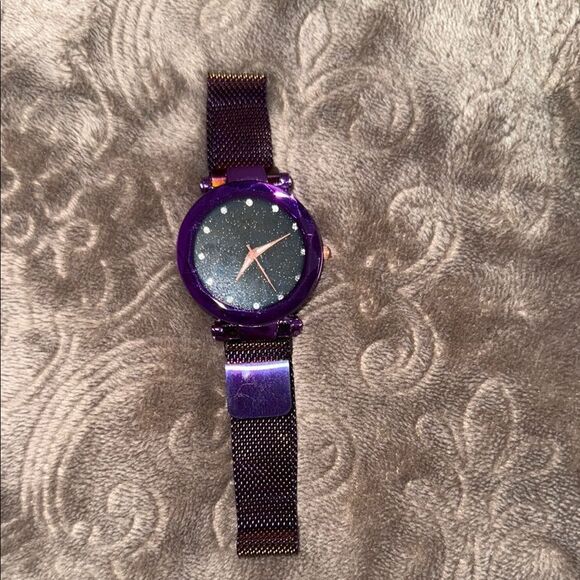 Purple Watch with Glitter Dial